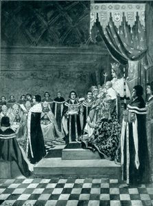 Henri VI ouvrant le parlement avec sa mère - Arthur David McCormick