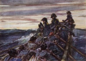 Nelson dans un bateau ouvert dans la Baltique allant rejoindre la flotte - Arthur David McCormick