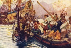 Le combat dans la baie du Massacre - Arthur David McCormick