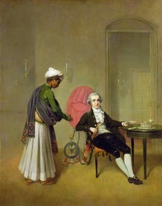 Un gentleman, possiblement William Hickey, et son serviteur indien, c.1785 - Arthur Devis