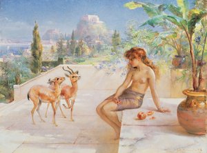 Une fille avec des gazelles - Arthur Drummond
