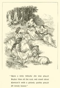 Sir Calidore, chevalier de la courtoisie, Coridon et Pastorella (gravure) - Arthur George Walker