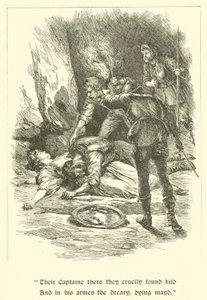 Sir Calidore, chevalier de la courtoisie, dans la tanière des brigands (gravure) - Arthur George Walker