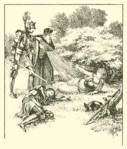 Sir Guyon, Le Bower de la Félicité (gravure) - Arthur George Walker