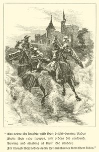 Sir Guyon, La Maison de la Tempérance (gravure) - Arthur George Walker