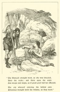 Les aventures de Sir Artegall, à la tanière de la tromperie (gravure) - Arthur George Walker
