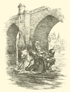 Les Aventures de Sir Artegall, Le Pont du Sarrasin (gravure) - Arthur George Walker