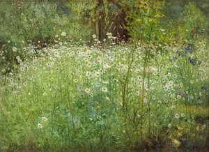 Marguerites et iris - Arthur Hacker