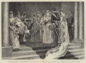 Un salon au palais de Buckingham, en attente dans le couloir avant la présentation à Sa Majesté - Arthur Hopkins