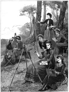 Un club de dessin pour dames, 1885 - Arthur Hopkins