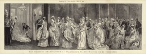 Salon de dessin de Sa Majesté au palais de Buckingham, en attente de présentation