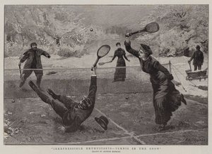 Enthousiastes irrépressibles, tennis dans la neige