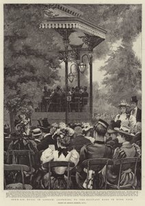 Musique en plein air à Londres, écouter la fanfare militaire à Hyde Park - Arthur Hopkins