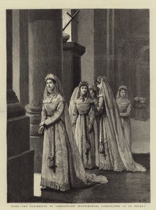 Rome, la procession des Ammantate (candidates matrimoniales) à Saint-Pierre - Arthur Hopkins
