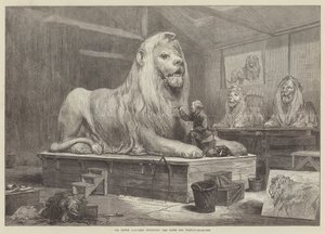 Sir Edwin Landseer modelant les lions pour Trafalgar Square - Arthur Hopkins