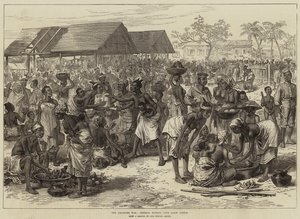 La guerre Ashantee, marché général, Cape Coast Castle - Arthur Hopkins