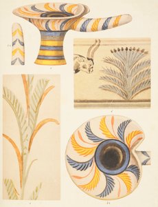 (détail) des décorations en poterie de Knossos - Arthur John Evans