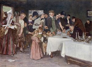 Le peuple de Prusse faisant don de ses biens pour financer une nouvelle guerre contre Napoléon - Arthur Kampf