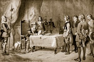 Envoyés suisses devant Cromwell, illustration de 