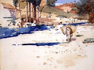 Lavandières sur le Darro - Arthur Melville