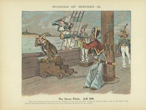 Le pirate saxon. A.D. 449 (lithographie couleur) - Arthur Moreland