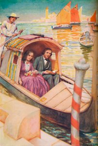 Les Brownings dans la ville des gondoles, vers 1925 - Arthur Percy Dixon