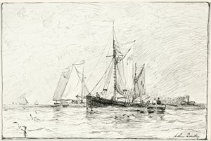 Chalutiers au large de Plymouth, Angleterre - Arthur Quartley