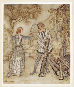 ACTE III : Scène I, ligne 15 - Hélas, maintenant, je vous en prie, ne travaillez pas si dur - Arthur Rackham