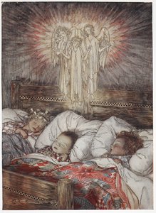 Enfants endormis et rêvant - Arthur Rackham