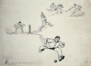 Il coupait, il dessinait, il accrochait, illustration de 