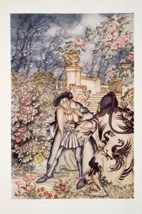 Il entendit un bruit fort, et vit venir vers lui une bête si effrayante qu