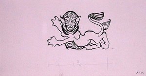 Lion héraldique, illustration pour 