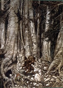 Illustration par Arthur Rakham de Rip Van Winkle, une nouvelle de l