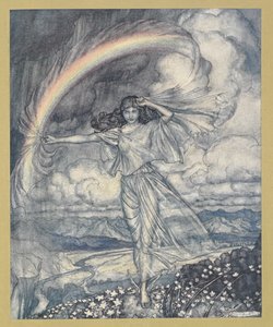 Iris là-bas, avec un arc humide - Arthur Rackham