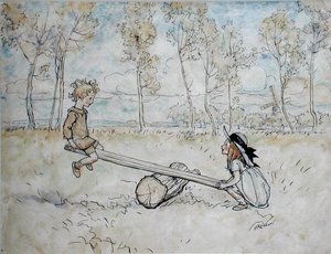 See, Saw, Margery Daw - Arthur Rackham