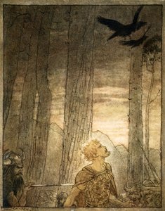 La mort de Siegfried - Arthur Rackham