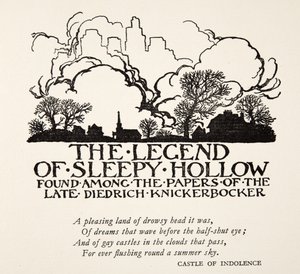 La Légende de Sleepy Hollow, de La Légende de Sleepy Hollow par Washington Irving (1783 - 1859), pub. 1928 - Arthur Rackham