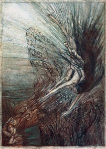 La farandole des filles du Rhin. Illustration pour L