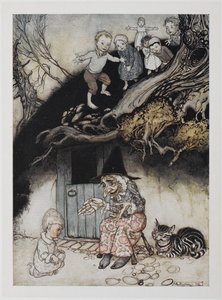 Il y avait une vieille femme qui vivait sous une colline - Arthur Rackham