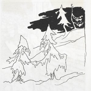 Deux hommes-arbres se serrant la main