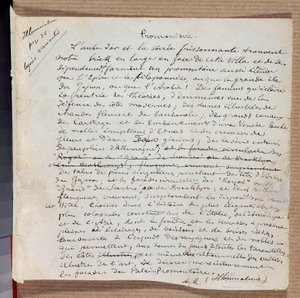Manuscrit du poème « Promontoire » par Arthur Rimbaud - Arthur Rimbaud