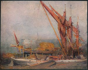 Barges de foin sur la Tamise, 1905 - Arthur Streeton