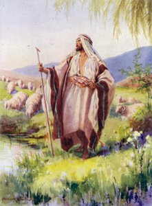 Le Seigneur est mon berger (lithographie en couleur) - Arthur Twidle