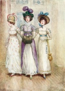 Illustration pour Northanger Abbey de Jane Austen - Arthur Wallis Mills