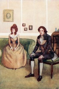 Illustration pour Raison et Sentiments de Jane Austen - Arthur Wallis Mills