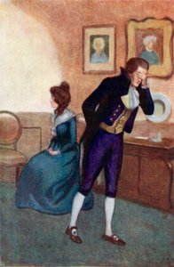 Illustration pour Raison et Sentiments de Jane Austen - Arthur Wallis Mills