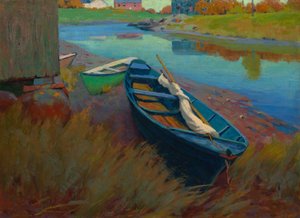 Bateaux au repos, vers 1895