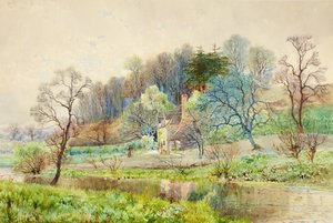 Une ferme forestière, Horsham, Sussex, vers 1880-1900