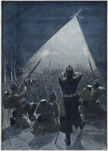 1913 : Aux frontières de la Galicie, les Autrichiens tirent sur les vols de reconnaissance russes (antiaérien).