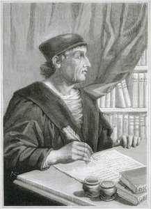 Antonio de NEBRIJA (Antonio Martinez de Cala y Xarava, Antonius Nebrissensis, Antonius Lebrixen) (1441-1522). Humaniste et grammairien anglais. Gravure - Artist Unknown